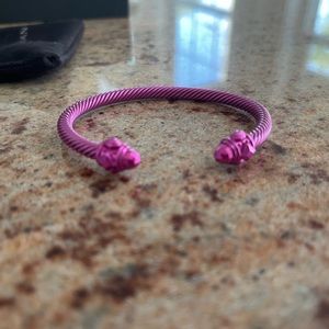 David Yurman Renaissance Aluminum Bracelet 5mm s/m -hot pink